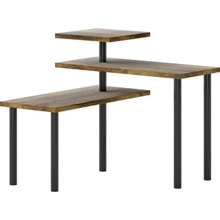 HOMCOM Küchenregal, Drehbar Mikrowellenregal mit 3 Ebenen, Industrielles Standregal Gewürzregal, Aufbewahrungsregal, Bäckerregal für Esszimmer, Metall, 40 x 18 x 36,5 cm   Aosom