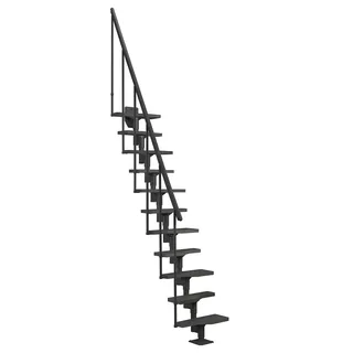 DOLLE Mittelholmtreppe Atlanta bis 300 cm Buche Multiplex/Anthrazit