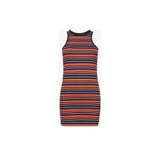 Superdry Vintage Stripe Racer Damen Kleid orange/blau/weiß - L