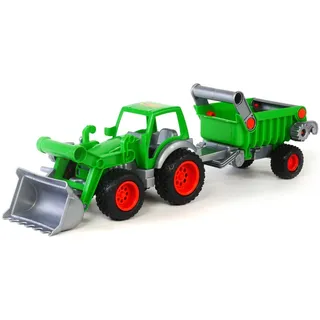 Wader Traktor mit Frontlader und Anhänger