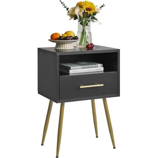 luxuskollektion Nachtschrank Mid-Century Modern 2 Etagen Stauraum 0 x 0 x 0 cm Schwarz