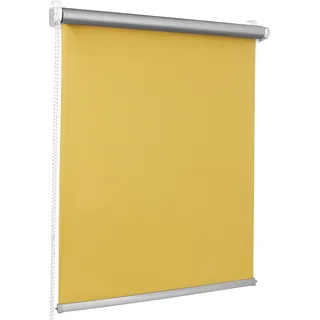 ROLLMAXXX Thermo Verdunkelungsrollo Klemmfix ohne Bohren (60 x 150 cm, Gelb)