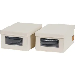 LOVE !T STORE !T Schuhbox Premium 34 x 15 x 23 cm 2-tlg. beige