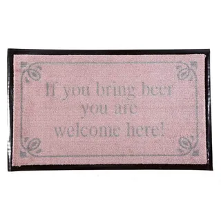 La Finesse Dekorative Coir Eingangs Türmatte, If You Bring Beer You Are Welcome Here!, 75 cm x 45 cm