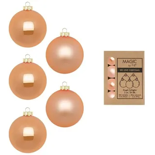 MAGIC by Inge Weihnachtsbaumkugel, Weihnachtskugeln Glas 3cm 24 Stück - Sweet Melon orange