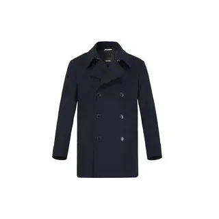 BOSS Black Herren Mantel blau Slim Fit, blau, Herbst/Winter 2025/2026
