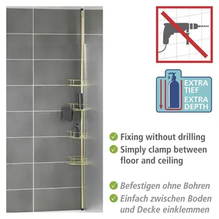 Wenko 24569100-Eckregal Dolcedo 31x275 cm - Gold