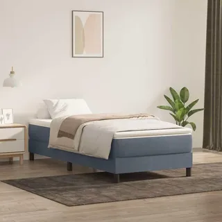 vidaXL Boxspringbett 100 x 220 cm Dunkelgrau