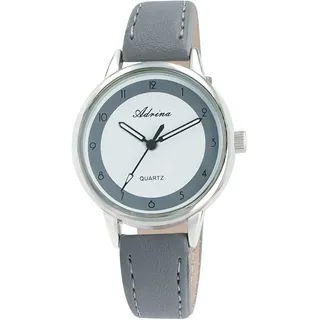 Excellanc Adrina Damen Armbanduhr aus Kunstleder, Armband 22 cm, Gehäuse 34 mm mit Mineralglas, Quarzwerk, Dornschließe, einfaches ablesen, Damenuhr für Frau, Teenager oder Oma