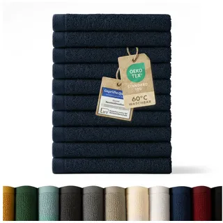 Blumtal Gästehandtuch 30 x 30 cm blau 12 St.