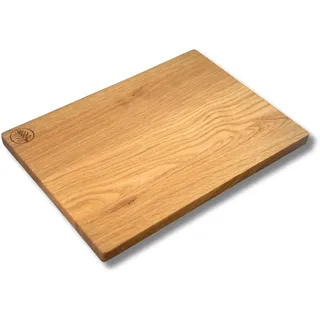 LUMBERLAND Schneidebrett Holz 100% Eiche Leimholz| 2 cm starkes Massivholz | Größe 30x20 cm| Hackbrett Servierbrett Frühstücksbrett Holzbrett Brotbrett| Antibakteriell, Nachhaltig