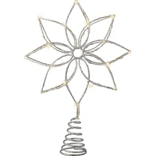 LED Baumspitze Weihnachtsbaumspitze Christbaumspitze Blume Draht Timer Batterie