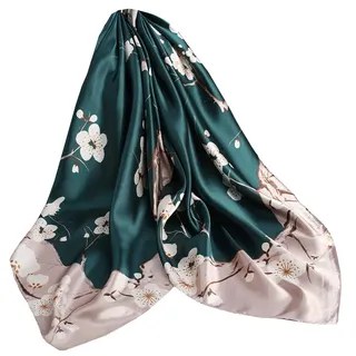 Ecroon Damen Seide Gefühl Schal Halstuch Schal Frauen Elegant Seidenschal Business Seidentuch Scarf Bandana Taschentuch Ansatz Handgelenk Kopftücher