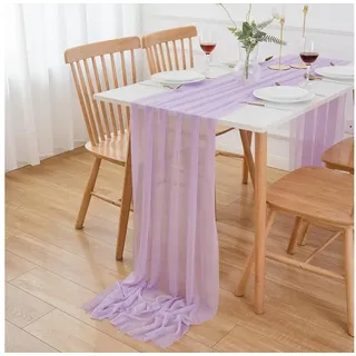 LuxusKollektion Tischläufer Tischläufer Chiffon Altrosa Hochzeit Lila Farbe 70 x 300 cm lila