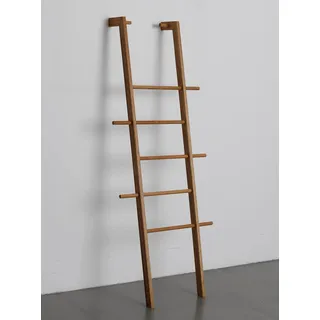 TIDYBOY Kleiderleiter & Kleiderständer Holz, Handtuchleiter & Handtuchhalter aus Massivholz, Designer Holzleiter auch als Dekoleiter, Herrendiener oder Stummer Diener Leiter Handgearbeitet (Eiche G)