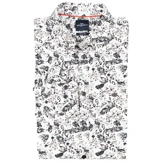 Engbers Langarmhemd Herren Jersey-Hemd slim fit, Braunbeige beige|braun XXL