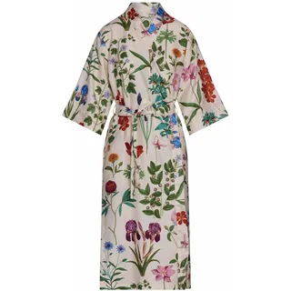 ESSENZA Kimono Ilona Marigold Vanille, S - 100% Bio-Baumwollsatin - Blumen - S