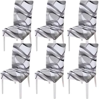 Esszimmer-stuhlhussen, Stretch-stuhlhussen, Dekorative Hochstuhlhussen Für Bankette, Hotels, Küchen, Hochzeiten, Restaurants (langes Band, 6 Stück)