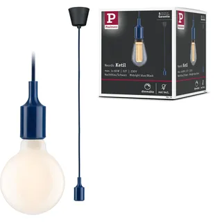 Paulmann Ketil 1-flg. 9 cm rund nachtblau/schwarz Kunststoff