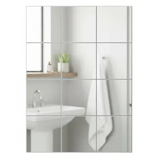 LISSEK 40er Set Spiegelfliesen Klebespiegel Spiegelkacheln 20 x 20cm 40-TLG. Spiegel Set