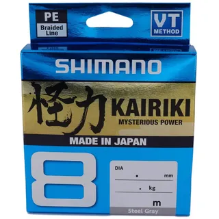 Shimano Fishing Shimano Kairiki 8 300 Meter Angelschnur, geflochten, Hellgrau, 59WPLA68R1