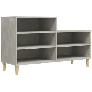 vidaXL Schuhregal Betongrau 102x36x60 cm Holzwerkstoff