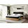 Boxspringbett mit H3-Matratze Kopfteil Bettkasten mit Eiche Holz 120x200 Schwarz Samt Schwarz