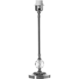 Lampenfuß Mona H42cm mit Kristall aus Acryl Nickel glanz für Tischlampe E27 NEU
