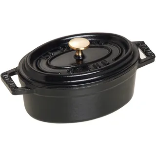 Staub Cocotte 15 cm oval schwarz