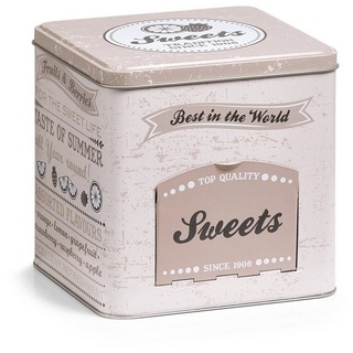 Zeller Present Vorratsdose Süßigkeitendose mit Deckel und Klappe Sweets, Metall, (Stück, 1-tlg., 1 Dose), Vorratsdose rosa
