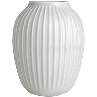 Kähler Vase H25.5 cm Hammershøi dänisches Design für Blumen Handarbeit, Weiss