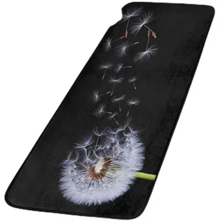 TropicalLife Pusteblume Teppich 60 x 182 cm, Löwenzahn Blumen Bereich Teppiche für Wohnzimmer, Schlafzimmer, Küche, Esszimmer, waschbar, lang, rutschfest, Bodenmatte Teppich