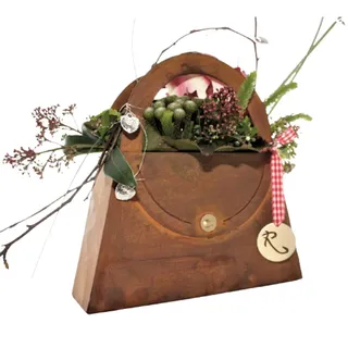 Rostikal Blumentopf Pflanzkübel Tasche Blumentopf, echter Rost braun 35 cm x 35 cm