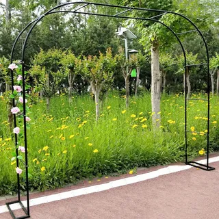 1,2m 1,4.0m 1,8m 2,0m 2,4.0m 3,0m 3,5m Großer Rosenbogen Aus Metall, Gartenbogen Rankgitter Torbogen Für Kletterpflanzen, 19 Mm Verzinktes Rohr, Hochzeitsdekoration Torbogen, Seitenbreite: 25cm(Size:3