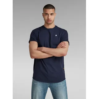 G-Star Lash Ribbed Kurzarm-T-Shirt Sartho Blue II S