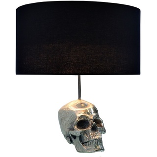Extravagante Tischlampe SKULL 44cm schwarz Totenkopf Tischleuchte Nachttischlampe Wohnzimmerlampe