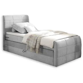 Stella Trading Boxspringbett - silber - H2 - 100x200 cm