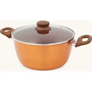 Livington Copper & Stone Pot | 4-Liter-Topf | Topfset inkl. Deckel 24 cm | Antihaftbeschichtung | innere Steinbeschichtung für perfekte