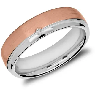 Vivo Silberring Damenring von Unique aus 925er Silber, rosévergoldet mit Zirkonia 48 (15.3)
