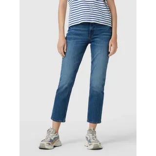 Straight Fit Jeans im Used-Look, Jeansblau, 30
