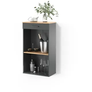 livinity® Weinregal 60 x 106 cm Goldkraft Eiche/Anthrazit
