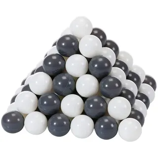 Knorrtoys 56750 - Bälleset ca. Ø6 cm - 100 Balls Grey/Cream