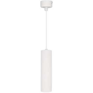 Eurekaled Weiße Zylinder-Hängeleuchte (30 cm) mit GU10-Fassung, SOSPENS-30CM-BIANCO