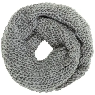 Caspar Loop SC242 klassischer Damen Grobstrick Loop Schlauchschal grau