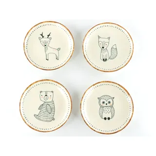 CreaTable Freunde des Waldes Teller 21 cm 4er Set