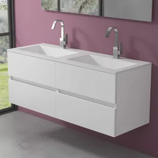 progettobagno Evo 54 Lago Doppel-Waschtisch mit Unterschrank 140 cm
