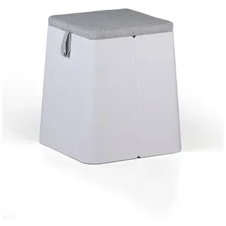 Kunststoffhocker mit Kissen BILLY, weiß