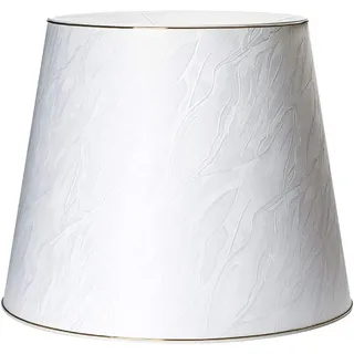 Großer Ersatz Lampenschirm 55cm Stoffschirm mit Aufnahme oben 12mm Faltenoptaik mit Goldring Schirm