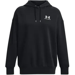 Under Armour Essential OverSized Fleece Hoodie Damen 001 black/white XS