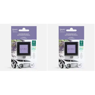 ipuro Car Line Autoduft Clip LAVENDER TOUCH - Auto Lufterfrischer mit Lavendel, Minze, Blüten & Moschus Duft - Autoparfum entspannend beruhigend & frisch - Duftclip für Auto Innenraum (Packung mit 2)